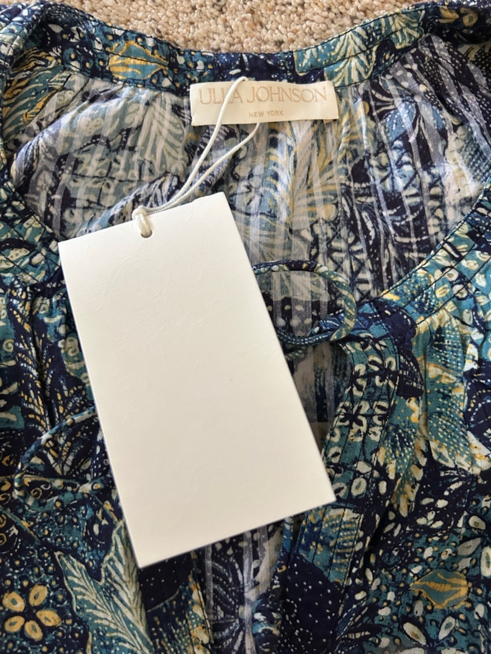 Ulla Johnson NWT Issa Portofino Short Sleeve Tunic Top Blouse Shirt **Size 6** - Picture 10 of 10